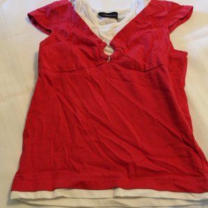 Girls Size 7/8 Chloe's Closet Red and White Shirt (B)
